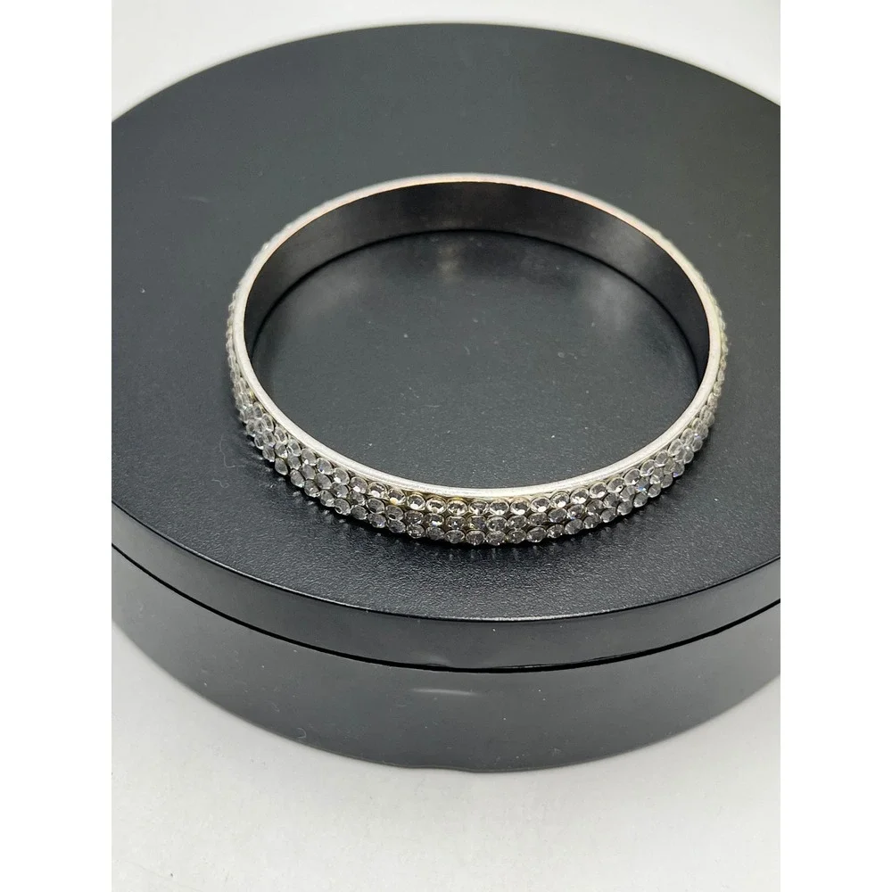 Kate Spade New York Razzle‎ Dazzle Heavy Metals Row Bangle Silver Bracelet